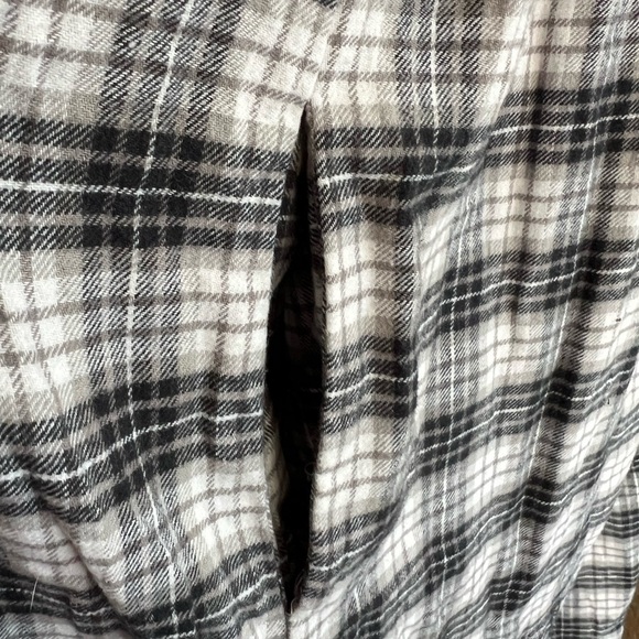 La Camicia maxi plaid dress Sz 44  US large black white long sleeve cott… - Picture 6 of 8